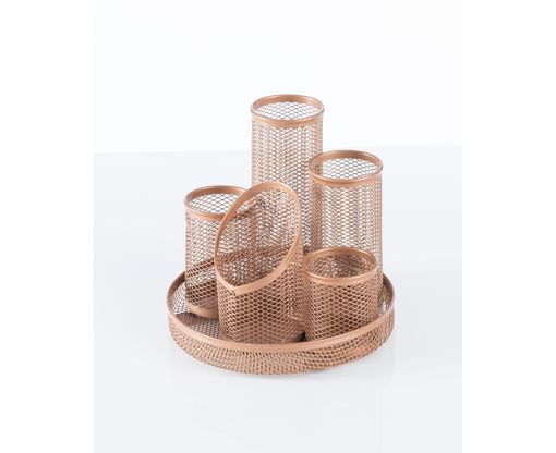 Picture of ROSE GOLD MESH DESK TIDY